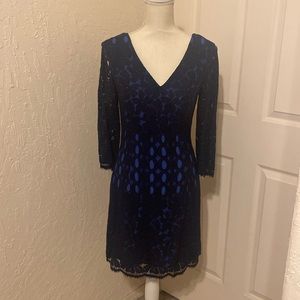 Lilly Pulitzer Macon Whitaker Size 4 blue lace dress